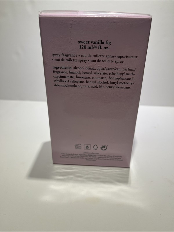 Philosophy SWEET VANILLA FIG Spray Fragrance Perfume 120mL / 4oz 🌸New Sealed gallery