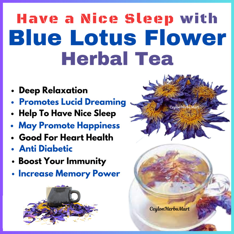 Ceylon Dried Blue Lotus Flowers Organic 100% Pure Hand Picked Herbal Healthy Tea gallery