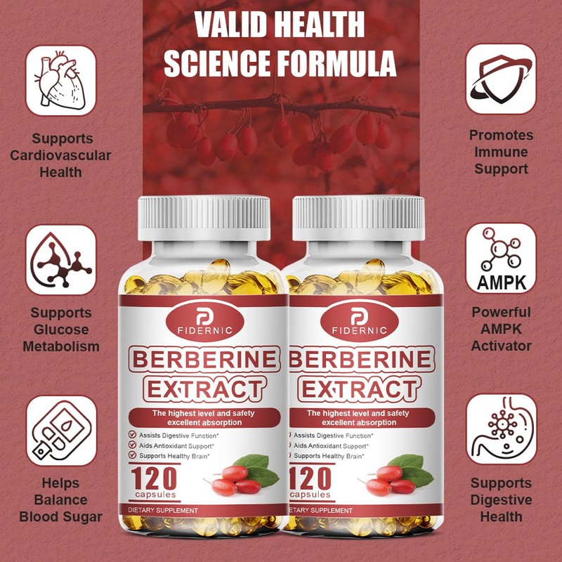 120 Premium Berberine HCL High Potency Anti-inflammatory,Blood Sugar Support gallery
