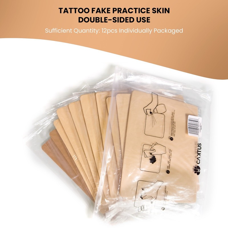 Tattoo Skin 12pcs 3mm Practice Double Sides Fake Skin For Tattoo Artist gallery