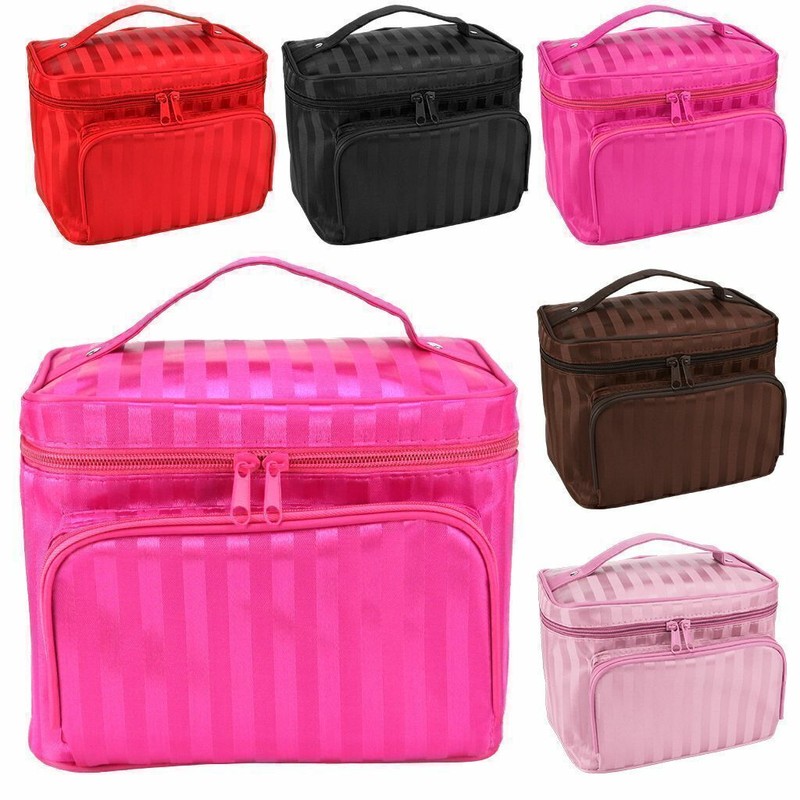 Professional Large Cosmetic Case Makeup Bag Storage Handle Organizer Travel Kit gallery