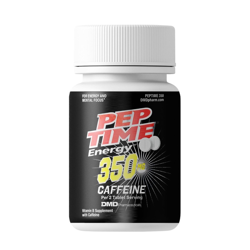 PEPTIME Energy Tablets, Vitamin B6 and B12 Caffeine Pills, 250 Count (Pack of 1)