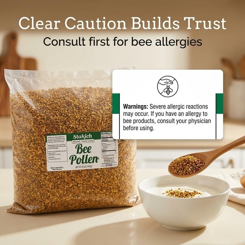 Bee Pollen Granules - Natural, Unprocessed, Energy Boost - 10 lb. gallery