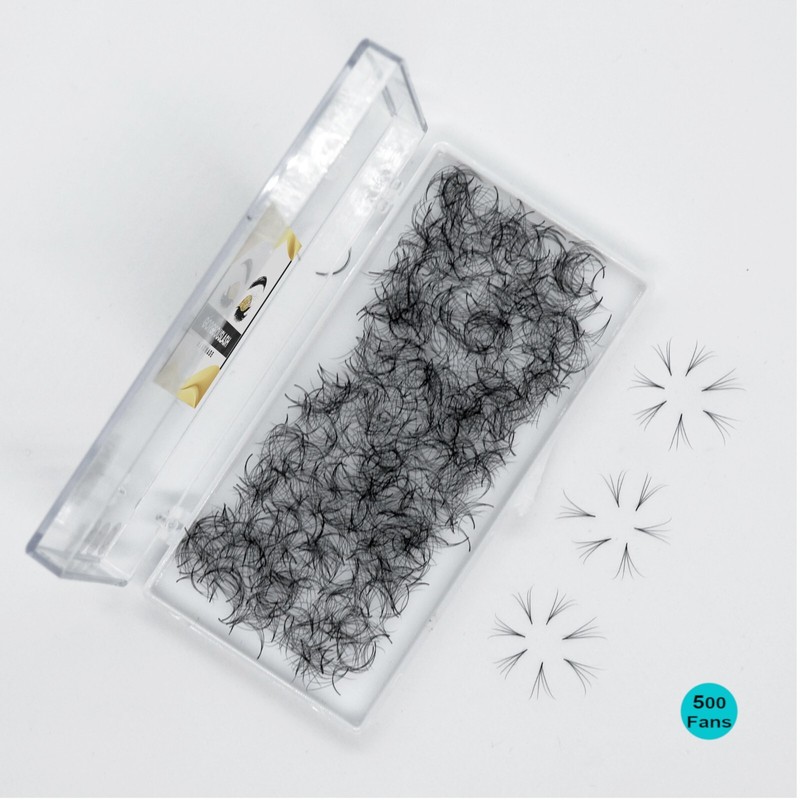 500 Premade Eyelash Extension Fans - 3D, 4D, 5D, 6D, 7D, 8D, 10D, 12D, 14D gallery