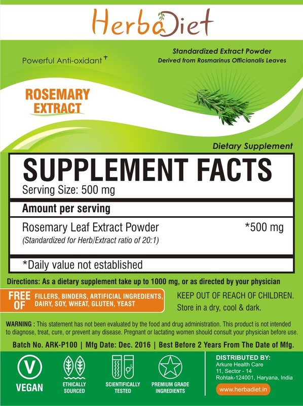 Herbadiet Rosemary Extract Powder 20:1 Anti-oxidant Rosmarinic Carnosic Acid gallery