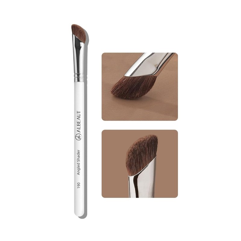 Albeaut 190 Angled Shader Brush, Eyeshadow & Nose Contour, Brow Bone Highlight
