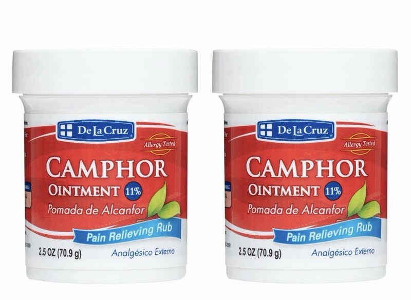 2 Pack DE LA CRUZ® 11% CAMPHOR OINTMENT PAIN RELIEVING RUB 2.5 OZ