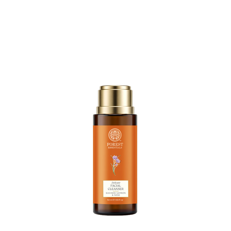FOREST ESSENTIALS delicate facial cleanser saffron & neem 50ml