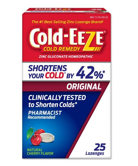 Cold-EEZE Natural Cherry Zinc Lozenges, Cold Remedy, 25 Ct
