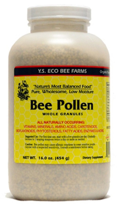 Y.S. Eco Bee Farms Low-Moisture Dried Whole Granules Bee Pollen 16 oz.