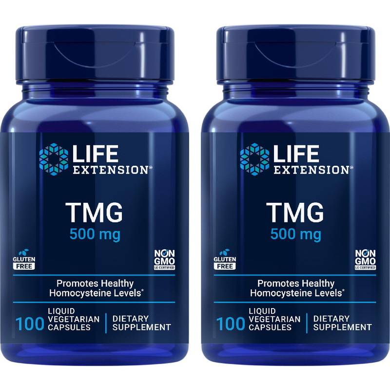 Life Extension Tmg 500Mg 100 Liquid Veg Caps Pack Of 2 – Trimethylglycine