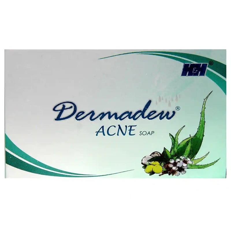 Dermadew Acne Soap 125gms (2.6oz) for improving skin texture and tone Pack of 4