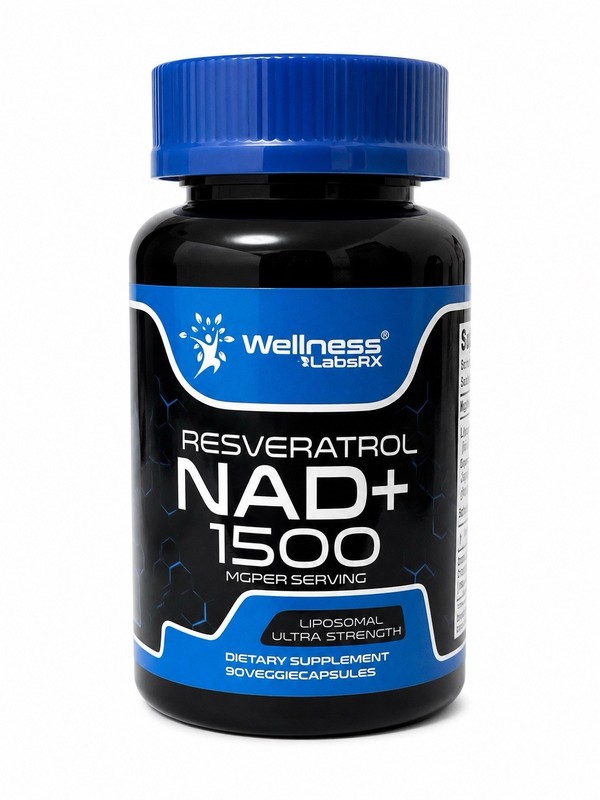 NAD+ Supplement with Resveratrol | 90 Capsules | 1500 mg per Serving