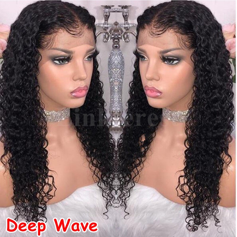 Kinky Curly Lace Front Wig 100 Real Malaysian Virgin Human Hair Wigs Baby Hair P