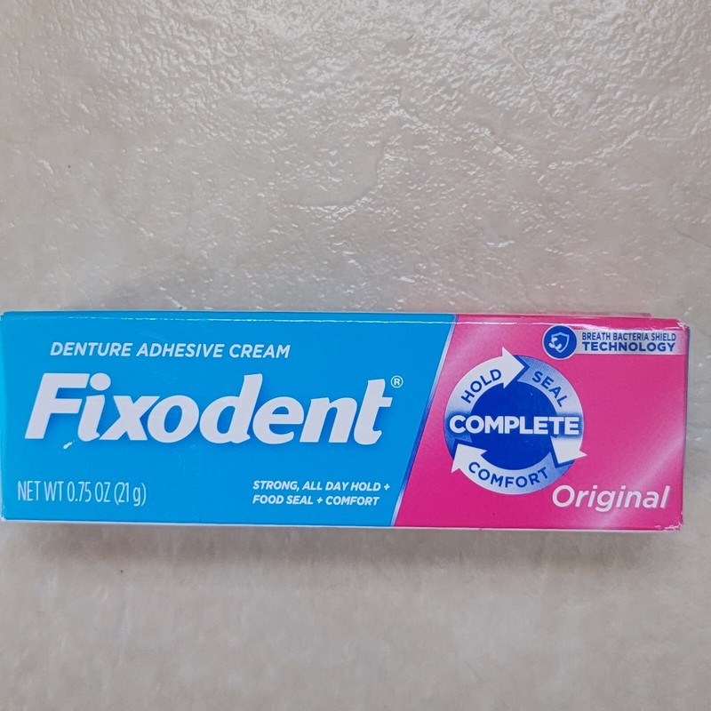 Denture Adhesive Cream Fixodent complete 2.4oz – 1 Tube