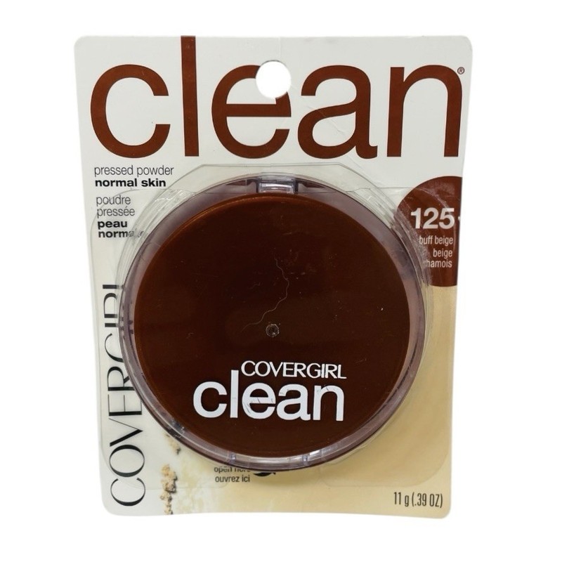 COVERGIRL Clean Pressed Powder 125 BUFF BEIGE New Sealed