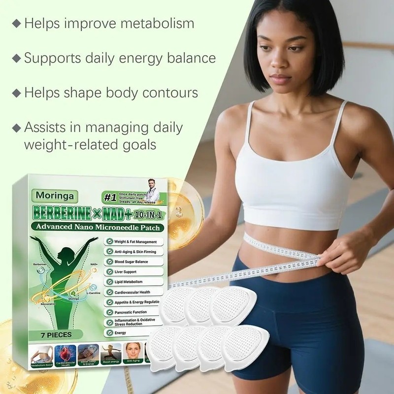 GLORENDA Moringa Berberine 10-in-1 Advanced Nano Microneedle Patch (7pcs/box) gallery