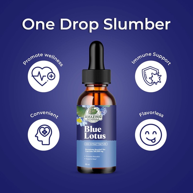 Amazing Botanicals Blue Lotus 200X Extract Tincture 300,000 mg - 1oz / 30ml gallery