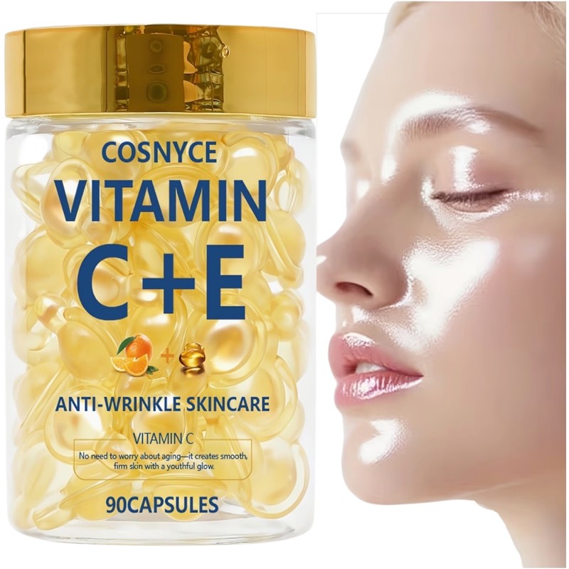 Vitamin Capsules essence C+E 90pcs – Hydrating, Brightening & Anti-Aging
