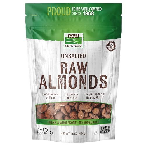 NOW FOODS Almonds Raw & Unsalted 16 oz gallery
