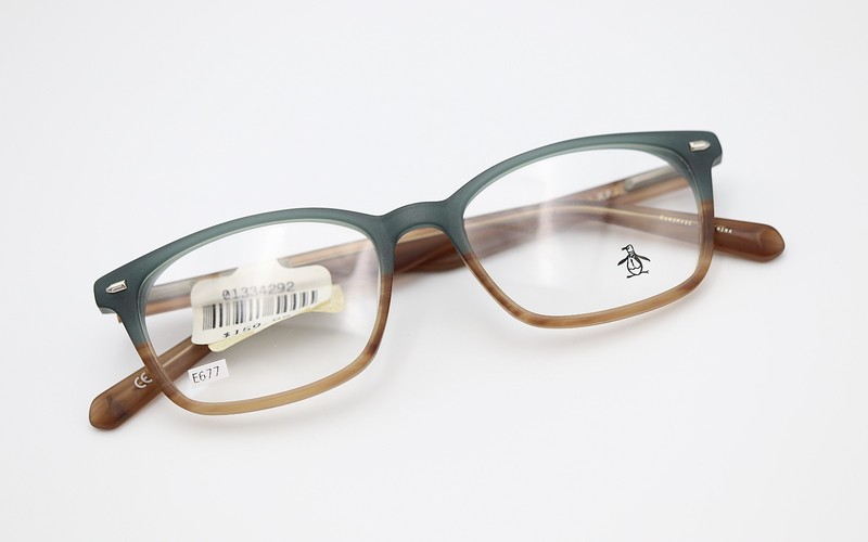PENGUIN “THE CLYDE” Matte Brown-Green Fade 52-18-145 Frames Flex Hinges E677