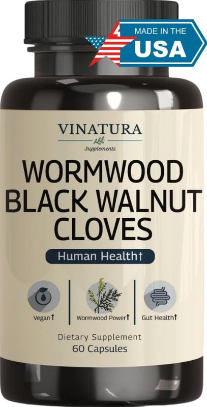 VINATURA Wormwood Black Walnut Clove Capsules - Wormwood herb Black Walnut Ex... gallery