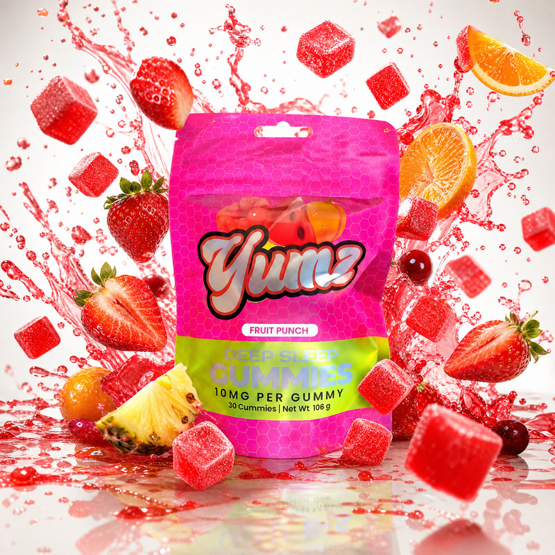 Sleep Gummies – Fruit Punch – Vegan – Made in USA – 30CT – YUMZ