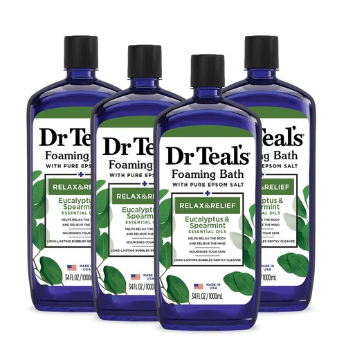 Dr Teal’s Foaming Bath with Pure Epsom Salt, Relax & Relief with Eucalyptus &