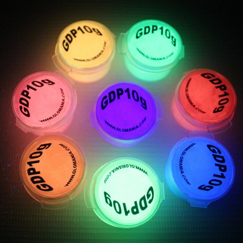 GLOW IN THE DARK Powder Pigment Resin Slime Artwork Nails Table Tops gallery