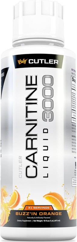Cutler Nutrition Liquid L-Carnitine Fat Burner Supplement w/Acetyl L-Carnitine