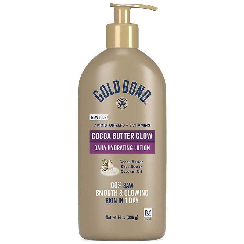 New Gold Bond Radiance Renewal Cocoa Butter Glow Daily Hydrating Lotion 14oz