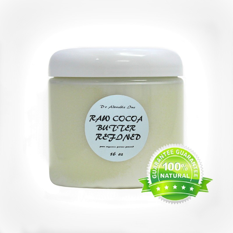 PURE REFINED COCOA BUTTER RAW FRESH ORGANIC 2 OZ 4 OZ 8 OZ 1 LB 2LB-UP TO 12L