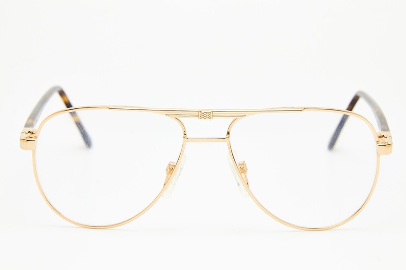 FILOS 4854 1A 56 Turtle/Gold Rocker Bicker Pilot Glasses Vintage 80s👓Unisex gallery