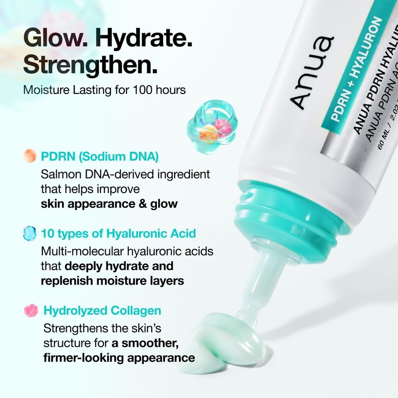 Anua PDRN Hyaluronic Acid 100 Moisturizing Cream for Glass Skin 2.02 fl oz /60ML gallery