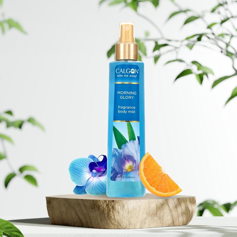 Calgon Fragrance Body Mist Morning Glory 8 Fl oz (Pack Of 2 Bottles)