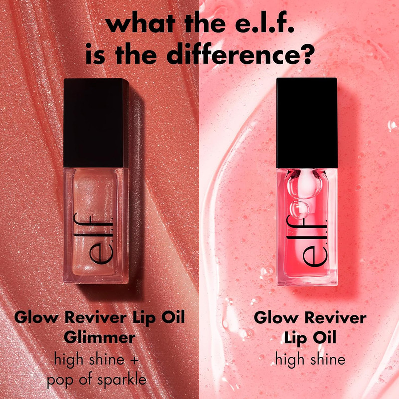 E.L.F. Glow Reviver Lip Oil, Nourishing and Hydrating with High-Shine Glimmer Fi gallery