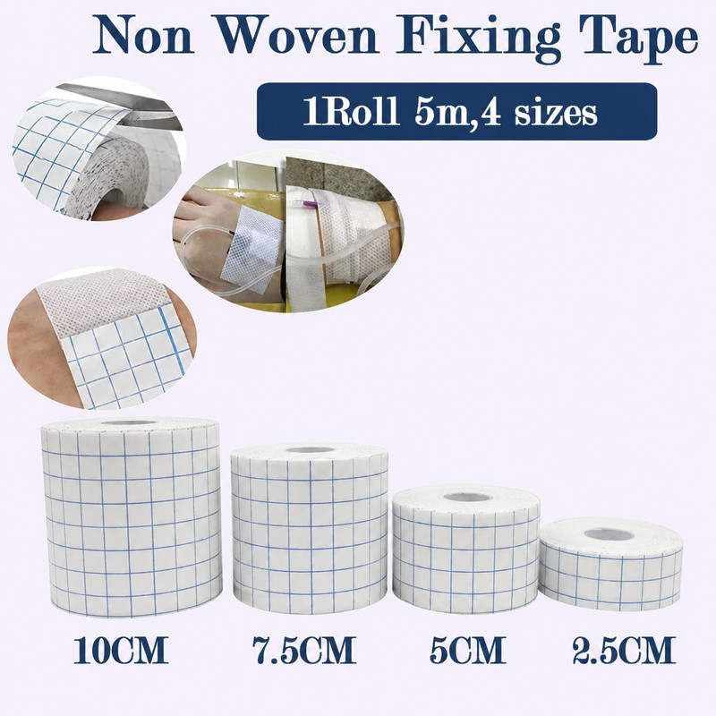 Non-Woven Adhesive Wound Dressing Tape Breathable Fixation Bandage for Skin Hea
