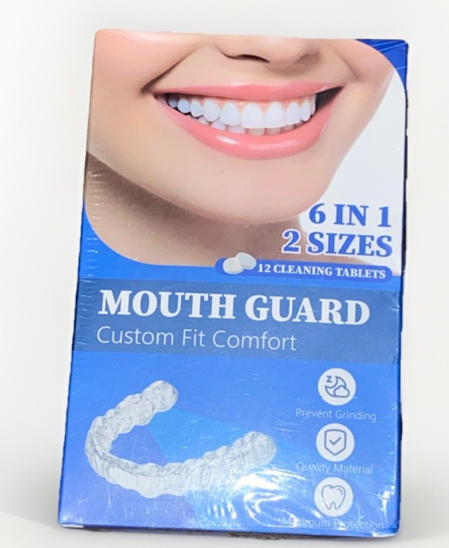 Mouth Guard for Grinding Teeth at Night, Custom Fit Comfort 6 In 1 /2 Diff Sizes