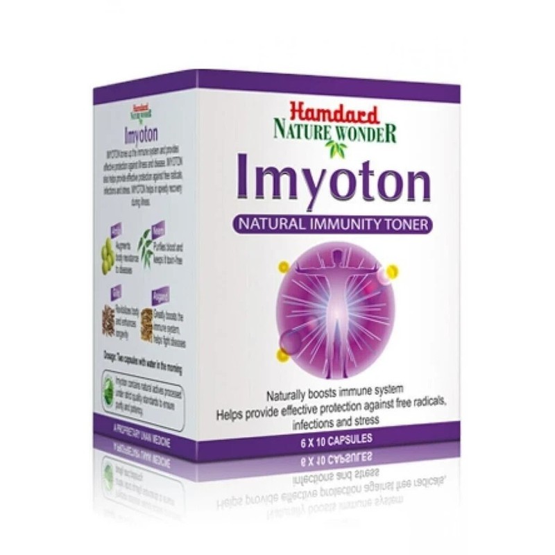 Hamdard IMYOTON 60 Capsules Pack Herbal Unani Free Shipping