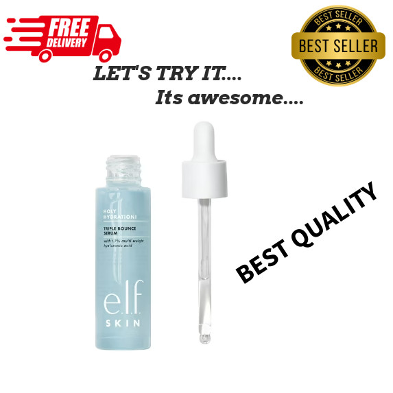 e.l.f. SKIN Holy Hydration Triple Bounce Serum Face Moisturizer 1 fl oz