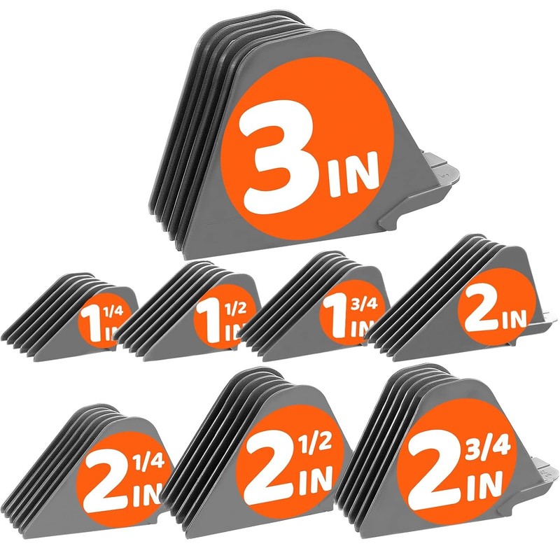 3 Inch Hair Clipper Guards 8 Pack #10-#24 Wahl Compatible Guide Combs Gray
