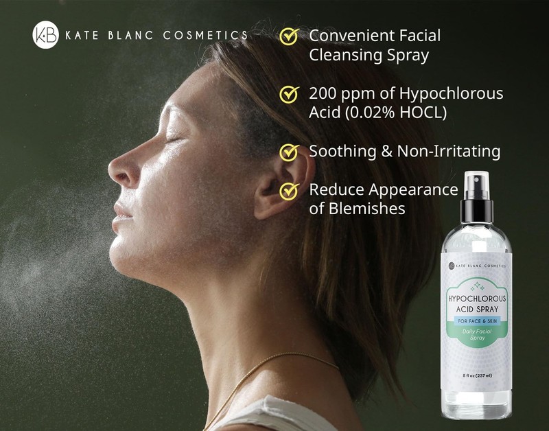 Hypochlorous Acid Spray for Face and Skin. Gentle Facial Cleanser for Acne-Prone gallery