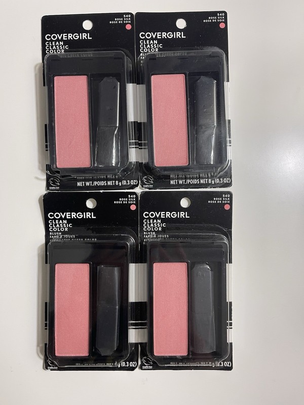 Lot Of 4 Covergirl Clean Classic Color Blush 540 Rose Silk – New & Sealed