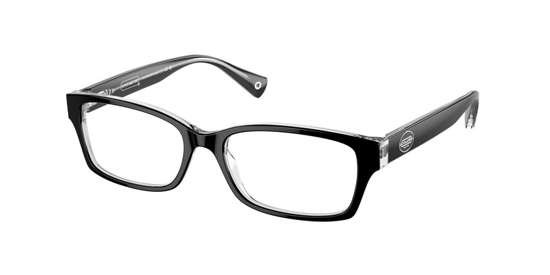 COACH HC6040 5728 Brooklyn Black Crystal Clear Demo Lens 52mm Women’s Eyeglasses