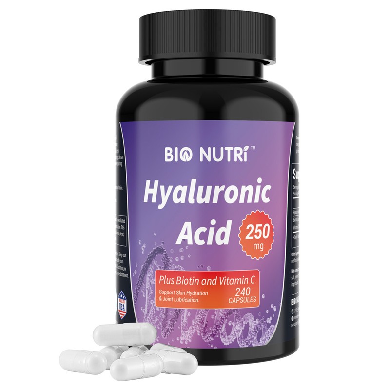 2-Pack Hyaluronic Acid Supplements 250mg 240 Capsules for Skin Hair Nail Eye US gallery