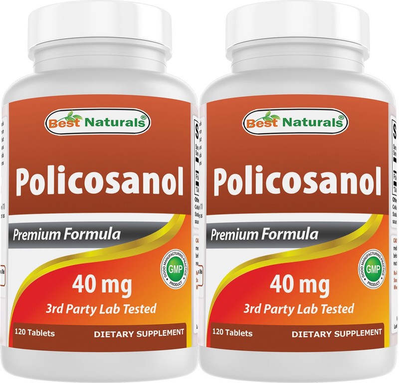 2 Pack Best Naturals Policosanol 40mg 120 Tablets
