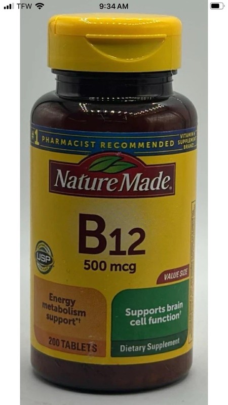 Nature Made B12 500mcg ~ 200 Tablets ~ EXP 5-26 ~ SEALED ~ FAST SHIP