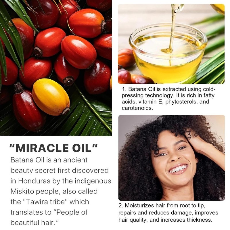 Raw Batana Oil for Hair Growth and Repair, 100% Pure Dr. Sebi Unrefined Batana O gallery