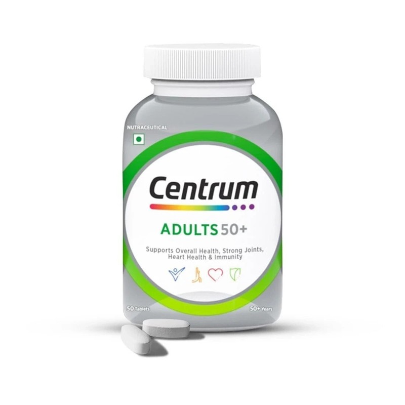 Centrum Adult 50+ – 50 Tablets with Calcium, Vitamin D3 & 21 Nutrients
