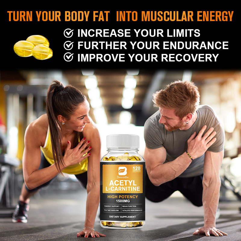 Beworths Acetyl L-Carnitine 1500mg Capsules - Non-GMO and Gluten Free Supplement gallery